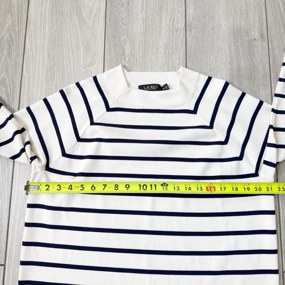 Ralph Lauren LRL Knit Top Nautical Preppy Striped Boat Neck Sweater Plus Size 2X - Picture 6 of 8